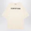 Fear Of God Cream-coloured T-shirt With Logo Men