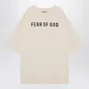 Fear Of God Cream-coloured T-shirt With Logo Men