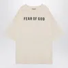 Fear Of God Cream-coloured T-shirt With Logo Men In White