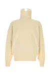 Fear Of God High Collar Ribbed Knit Sweater With Long Sleeves In Yellow