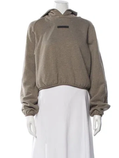 Pre-owned Fear Of God Crew Neck Long Sleeve Hoodie In Gray