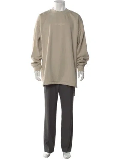 Pre-owned Fear Of God Crew Neck Long Sleeve Sweatshirt In Neutral