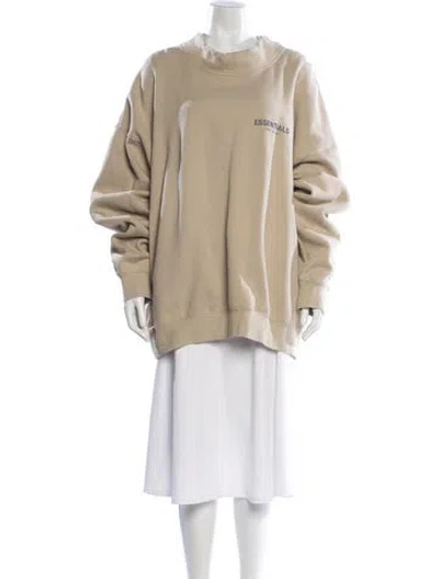 Pre-owned Fear Of God Crew Neck Long Sleeve Top In Neutral