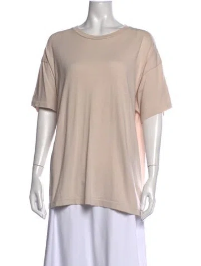 Pre-owned Fear Of God Crew Neck Short Sleeve T-shirt In Neutrals