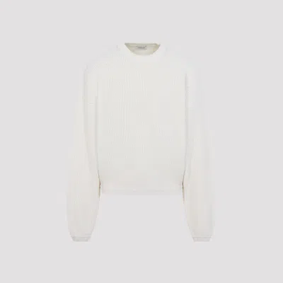 Fear Of God Crew Neck Sweater Long Sleeves Knit Blend In White