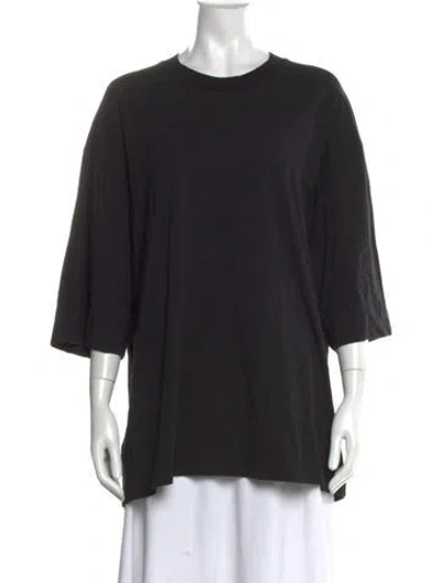 Pre-owned Fear Of God Crew Neck Three-quarter Sleeve T-shirt In Black