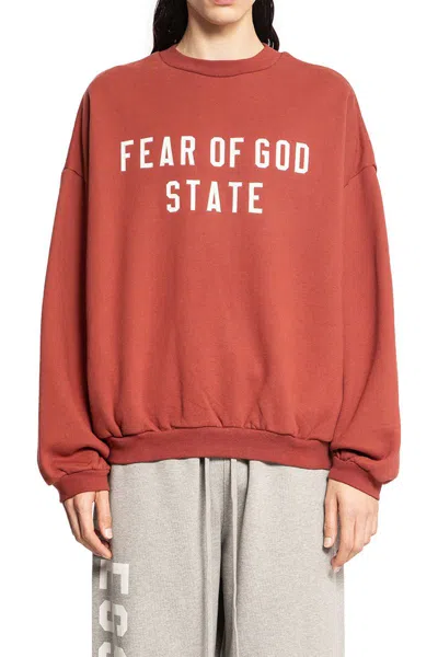 Fear Of God Crewneck In Red