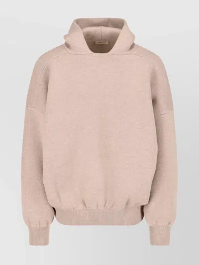 Fear Of God Crewneck Sweater With Dropped Shoulders And Hooded Design In Neutrals