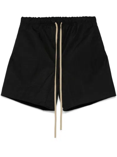 Fear Of God Crinkled-finish Shorts In Black