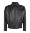 Fear Of God Crocodile-embossed Crop Leather Jacket In Black