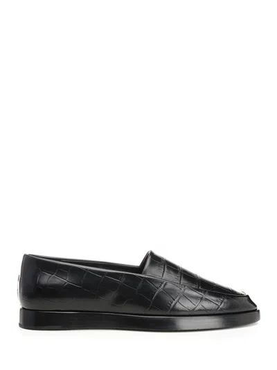 Fear Of God Crocodile-embossed Loafers In Black