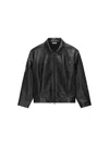 Fear Of God Crocodile-effect Zip-front Jacket In Black