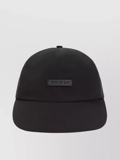 Fear Of God Curved Brim Six Panel Dad Cap In Black