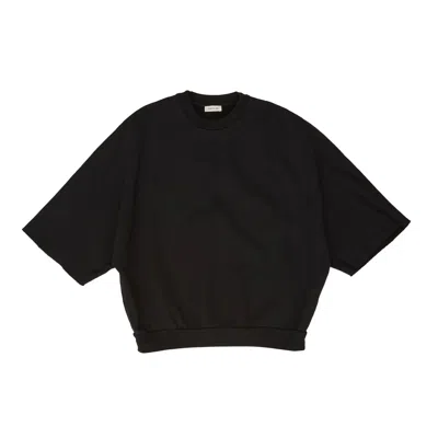 Fear Of God Logo Patch Crewneck Sweatshirt In Black