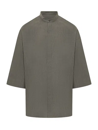Fear Of God Cut Sleeves Shirt In Brown