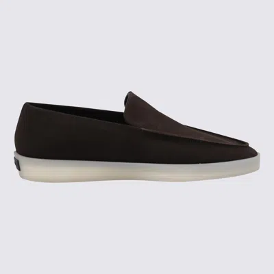Fear Of God Dark Brown Leather Loafers In Multi