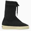 FEAR OF GOD DARK GREY RIBBED WOOL BOOT FOR MEN