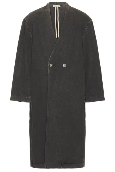 Fear Of God Denim Duster In Vintage Black
