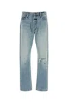 Fear Of God Straight Leg Denim Trousers With Belt Loops In Blue
