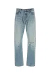 Fear Of God Straight Leg Denim Trousers With Belt Loops In Blue