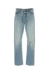Fear Of God Straight Leg Denim Trousers With Belt Loops In Blue