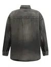 Fear Of God Men Snap Front Denim Overshirt In Brown