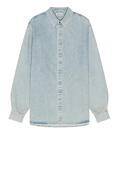 Fear Of God Denim Shirt In Light Indigo