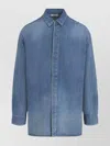 Fear Of God Long-sleeved Denim Shirt In Blue