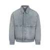 Fear Of God Denim Trucker Casual Jackets And Parka Blue