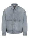 Fear Of God Denim Trucker Casual Jackets And Parka Blue