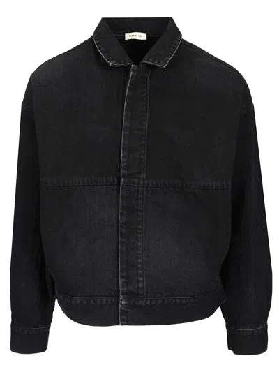 Fear Of God Denim Trucker Jacket In Black