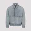 Fear Of God Denim Trucker Casual Jackets And Parka Blue In Medium Indigo