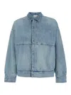 Fear Of God Denim Trucker Casual Jackets And Parka Blue In Multicolor