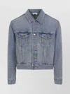 Fear Of God Light Indigo Blue Cotton Trucker Jacket With Overwashed Effect In Blue