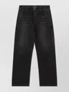 Fear Of God Distressed Denim Trousers With Pockets And Loops In Black