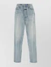 Fear Of God Distressed Five-pocket Denim Trousers In Blue