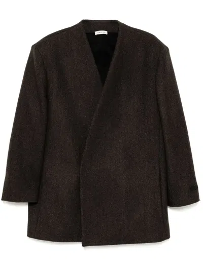 Fear Of God Double-breasted Blazer In Brown