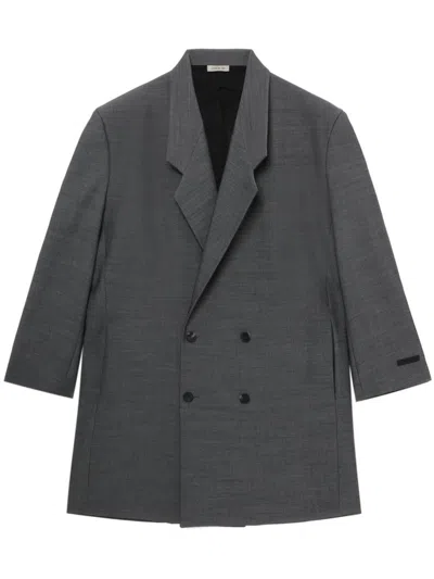 Fear Of God Double-breasted Coat In Grau