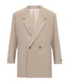 Fear Of God California Wool-blend Double-breasted Blazer In Nude