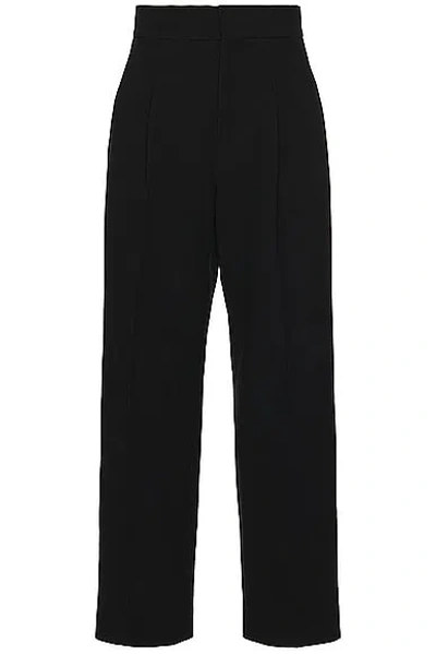 Fear Of God Double Wool Single Pleat Relaxed Trouser In Black