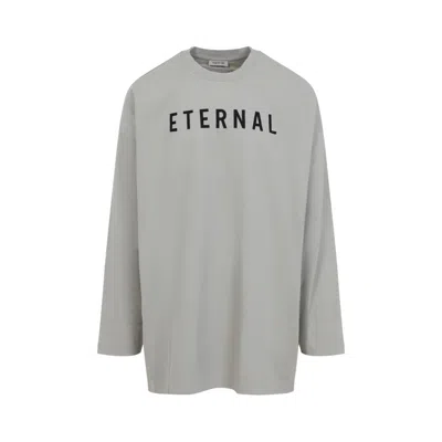 FEAR OF GOD DOVE GREY COTTON ETERNAL LONG SLEEVE TEE