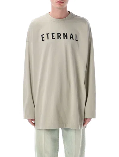 Fear Of God Dove Grey Relaxed Long-sleeved T-shirt In Neutral