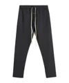 Fear Of God Cotton Sweatpants With Elasticated Hem And Ribbed Cuffs In Black