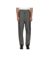Fear Of God Gray Oxford Drawstring Eternal Trousers In Black