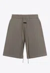 Fear Of God Drawstring Label Shorts In Beige