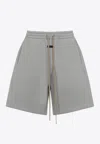 Fear Of God Drawstring Label Shorts In Gray