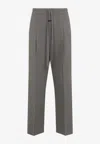 Fear Of God Straight Leg Pants Drawstring Waist In Gray