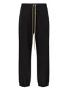 Fear Of God Elastic Waistband Trackpant Joggers With Side Zip Pockets In Black