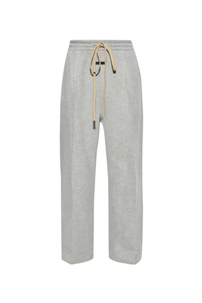 Fear Of God Brushed Wide-leg Trousers In Grey