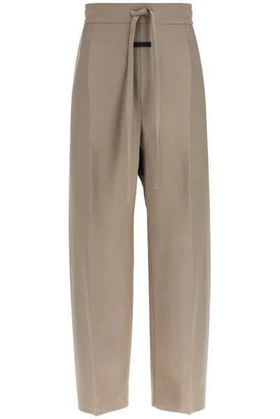 Fear Of God Beige Wide Leg Pants In Virgin Wool And Viscose